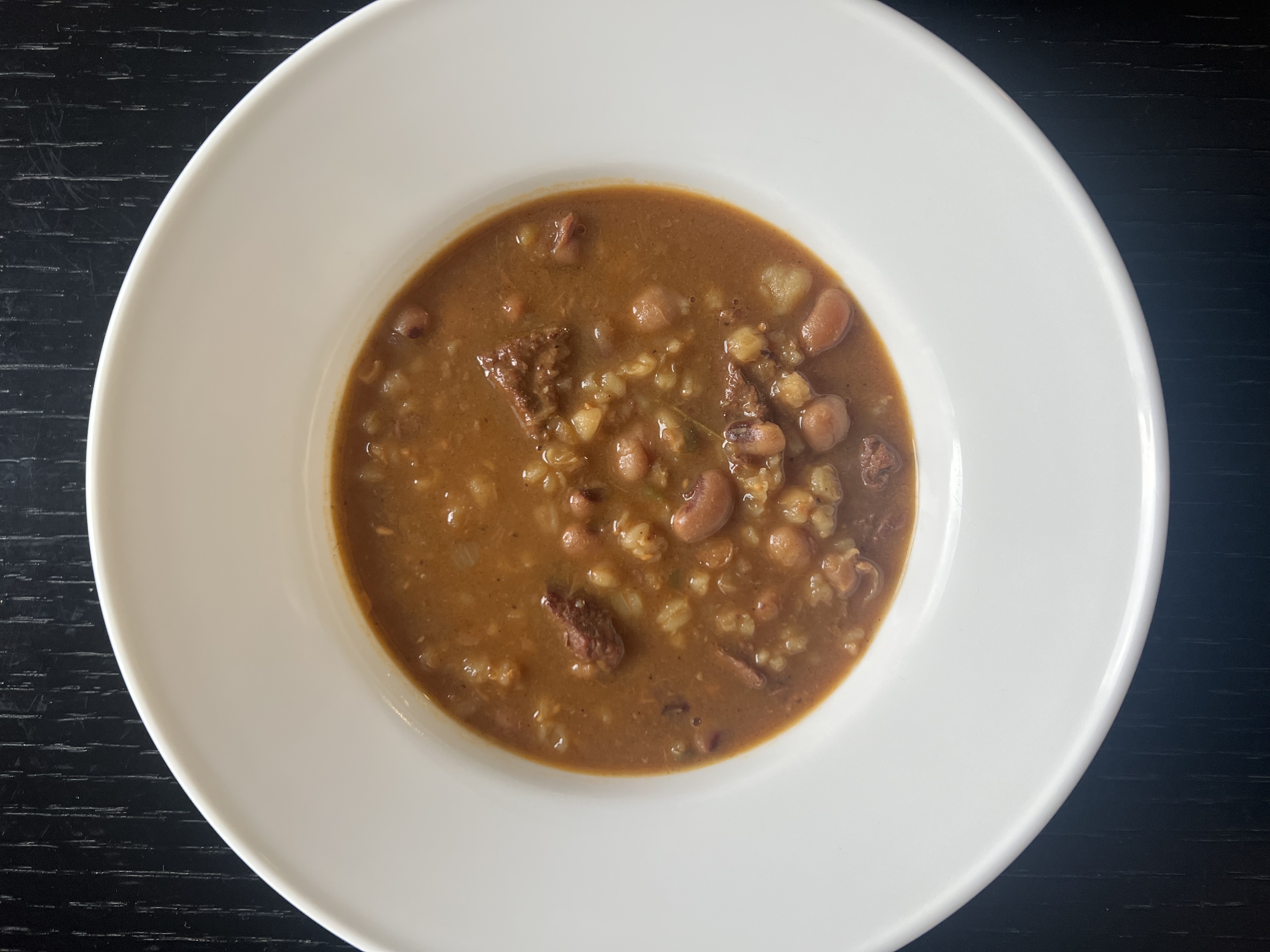 Hamin (cholent), slow-cooked overnight for Shabbat