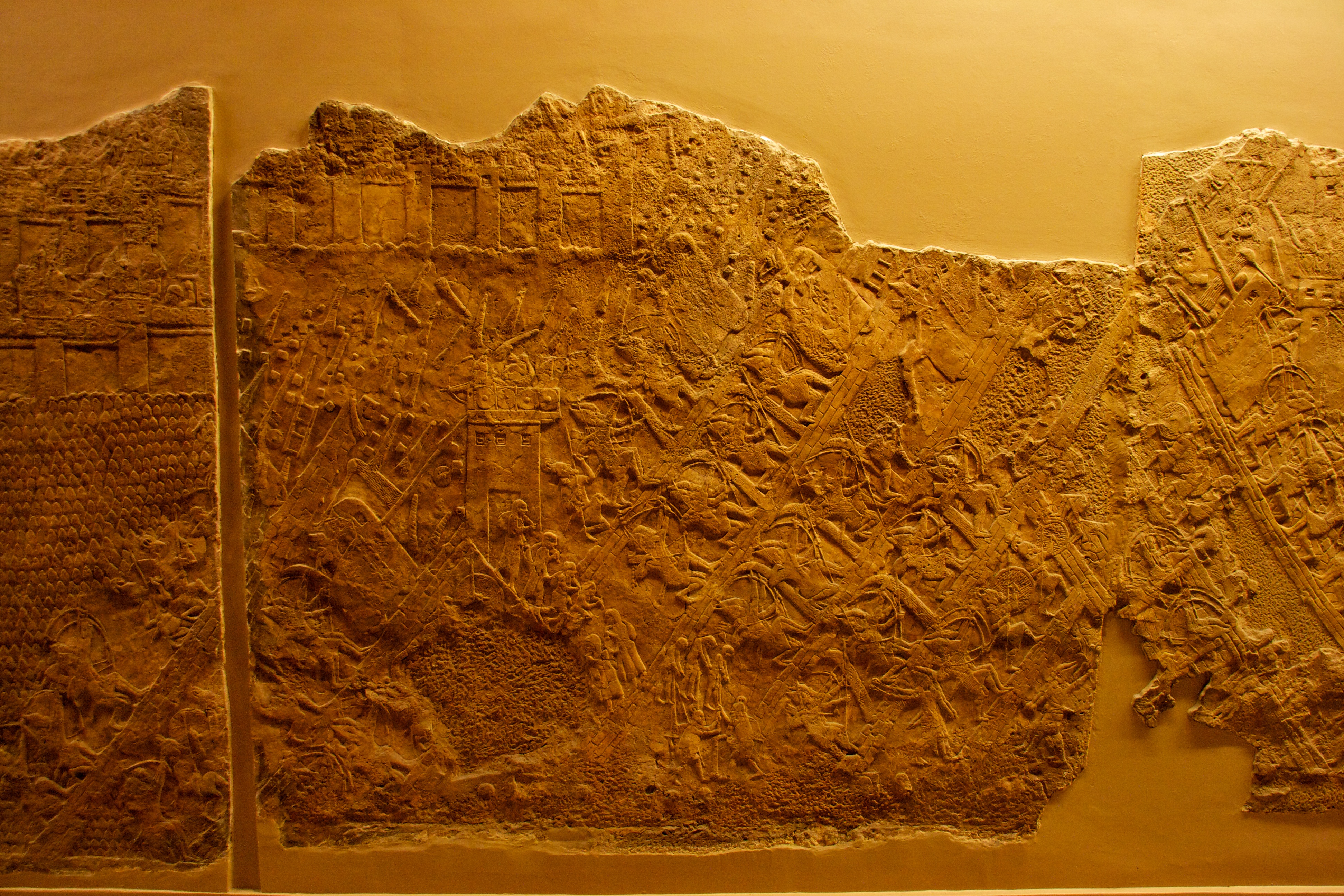 The Lachish Reliefs at the British Museum, showing the Assyrian siege of Lachish